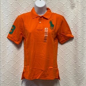 NWT Polo Ralph Lauren size medium 10/12 Orange Polo‎ Shirt for Kids